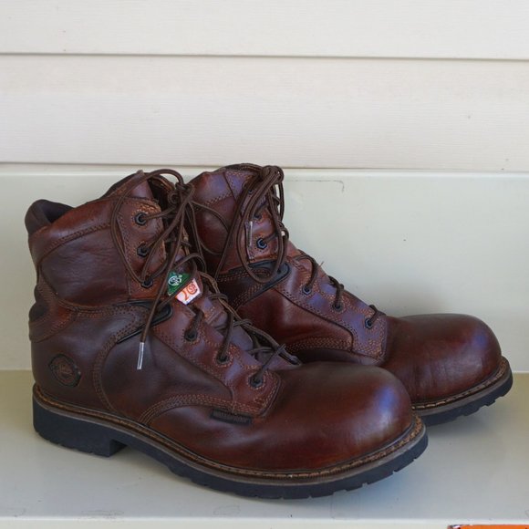 Men\'s Justin Original steel toe waterproof brown leather work boots 9.5 EE main image 5